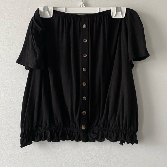 H&M Black Off the Shoulder Top - Picture 1 of 5